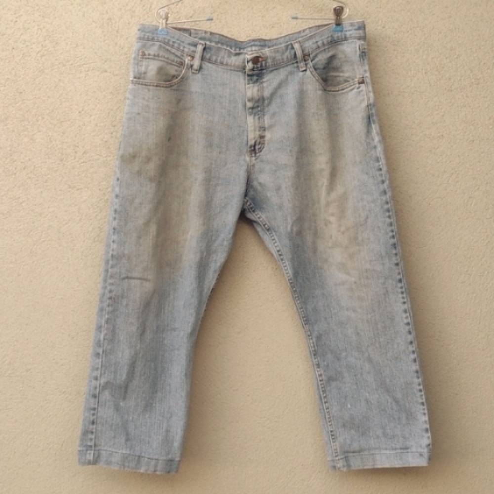 Worn Wranglers Relaxed Fit Stretch Jeans 39x26